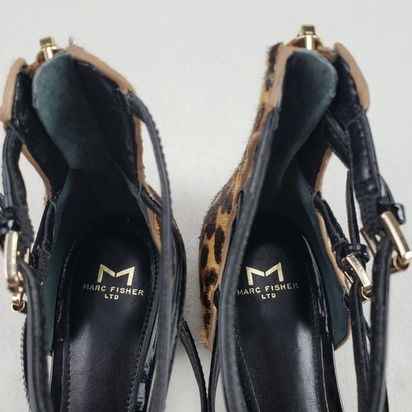Marc Fisher Scoutly Cage Calf Hair Flats Womens 7.5 Leopard Print Pointed Toe - Picture 12 of 12